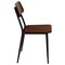 Merrick Lane Manhattan Industrial Style Dining Chair with Wood Back and Seat and Steel Frame - Set of 2